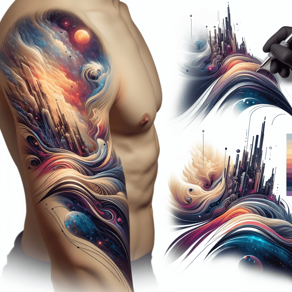 NFT Abstract Landscape Tattoo