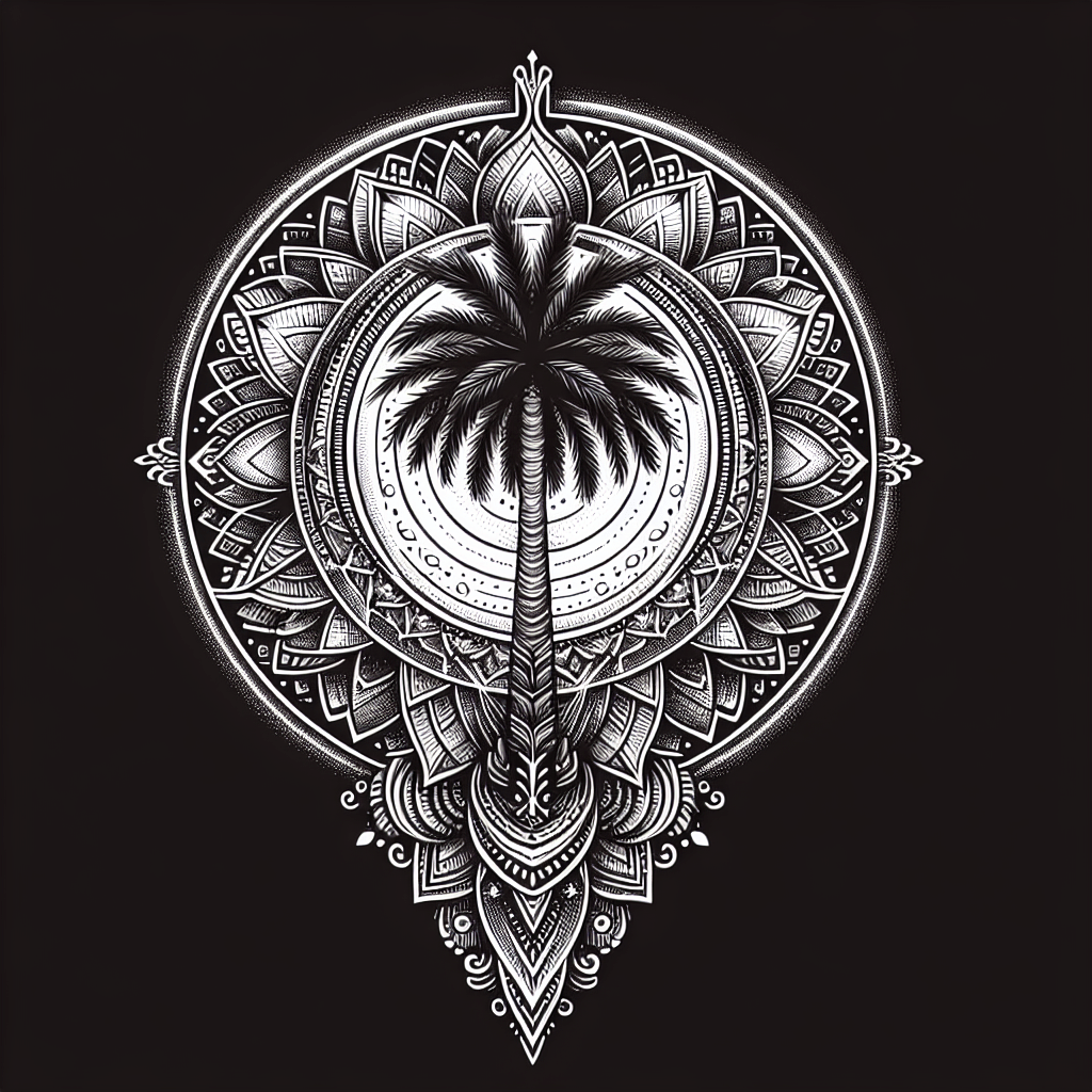 Palm Tree Mandala Tattoo