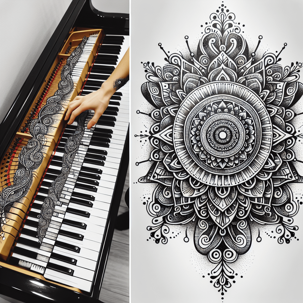 Piano Mandala Harmony Tattoo