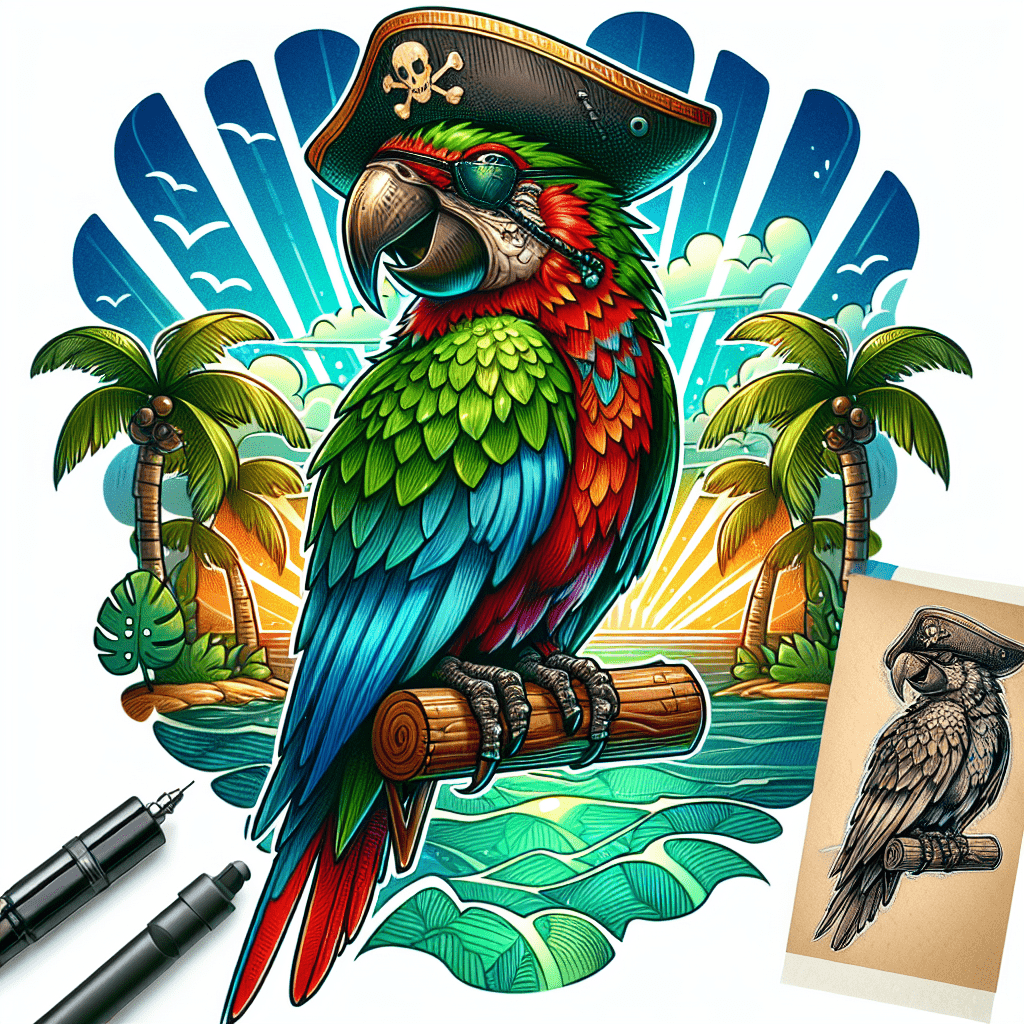 Pirate Parrot Tattoo