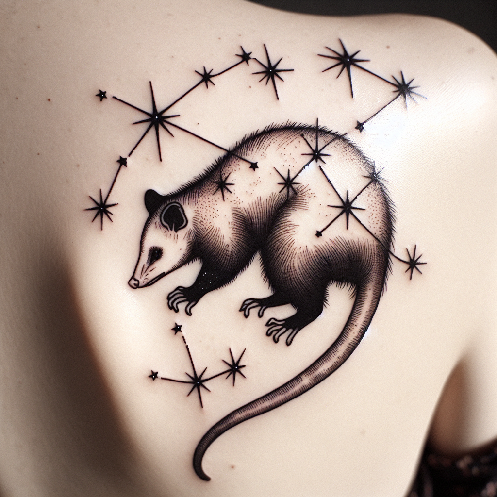 Possum Constellation Tattoo