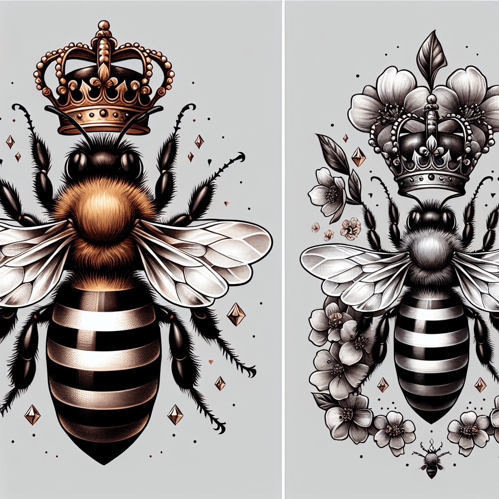 Regal Queen Bee Tattoo