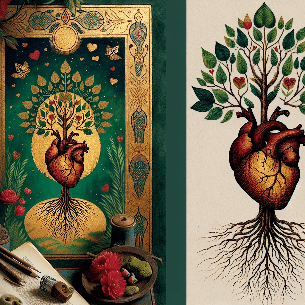 Sacred Heart Tree Tattoo