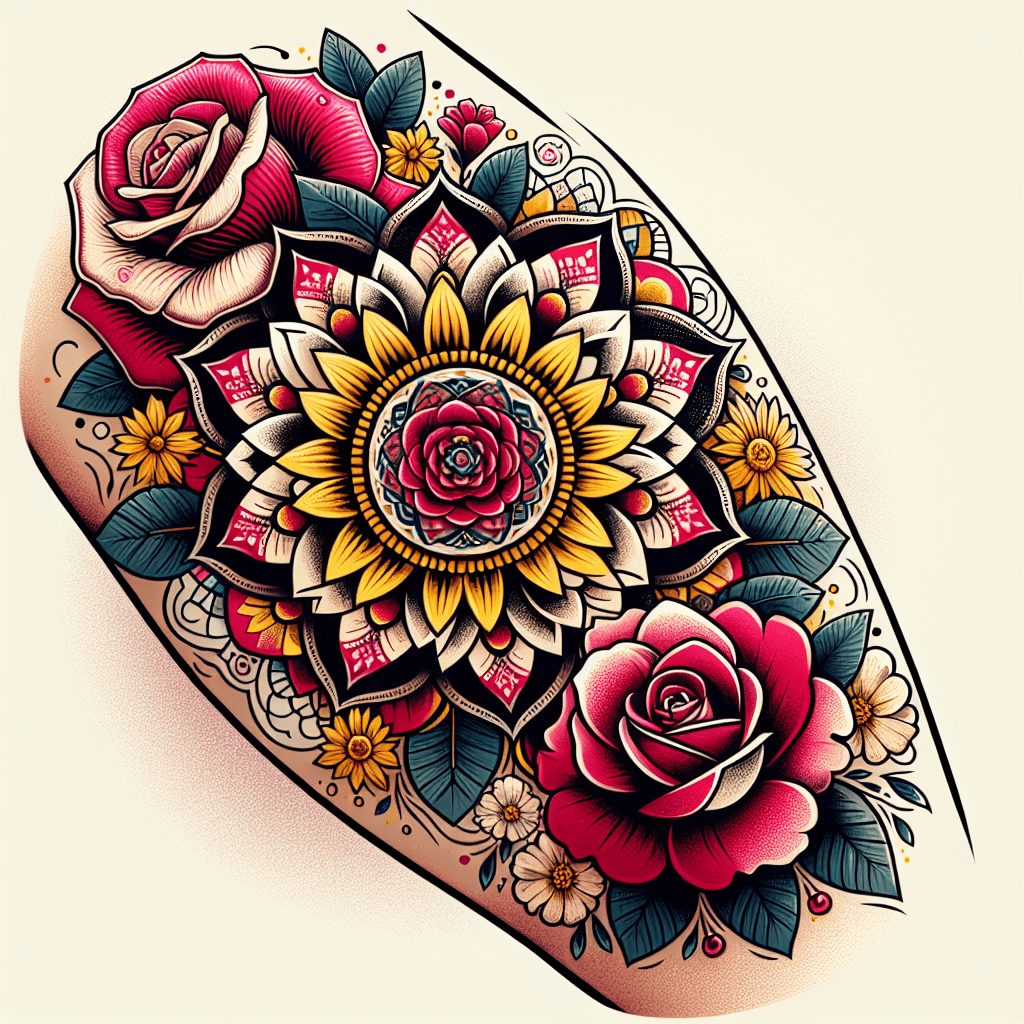 San Jose Flower Mandala Tattoo