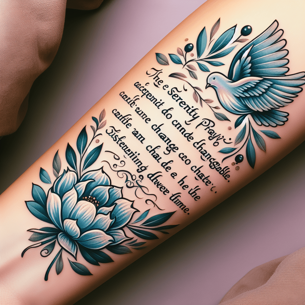 Serenity Prayer Tattoo for the Blessed