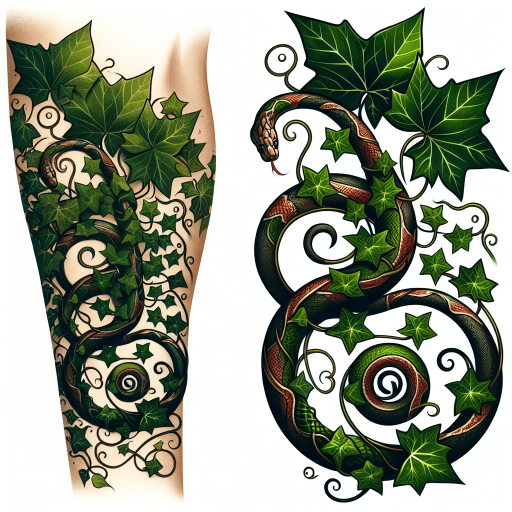 Serpentine Ivy Tattoo