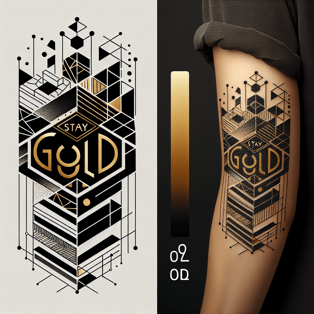 Stay Gold Geometric Tattoo