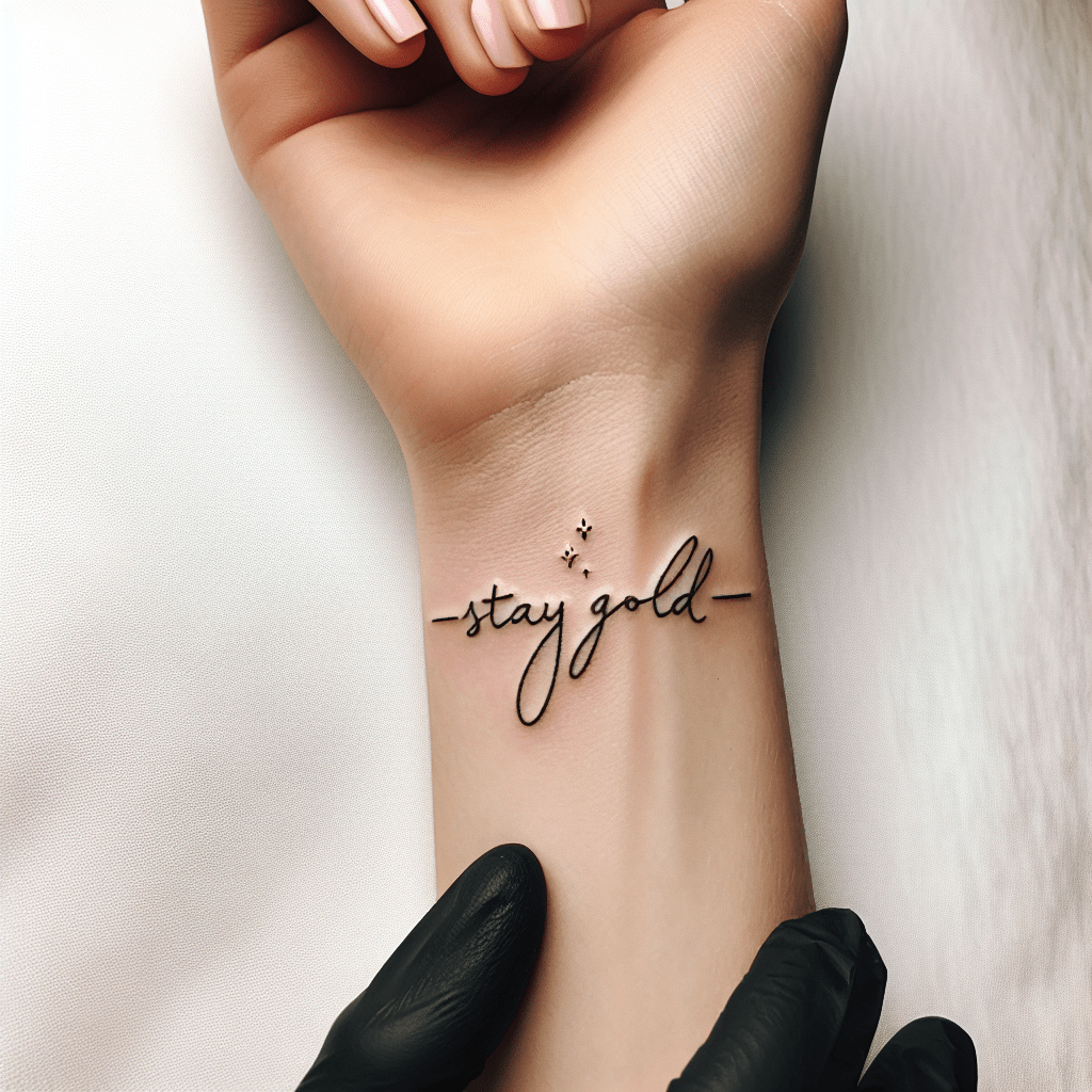 Stay Gold Minimalist Tattoo