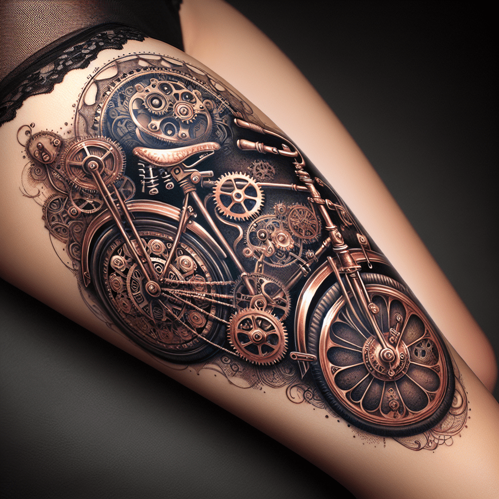 Steampunk Bicycle Tattoo