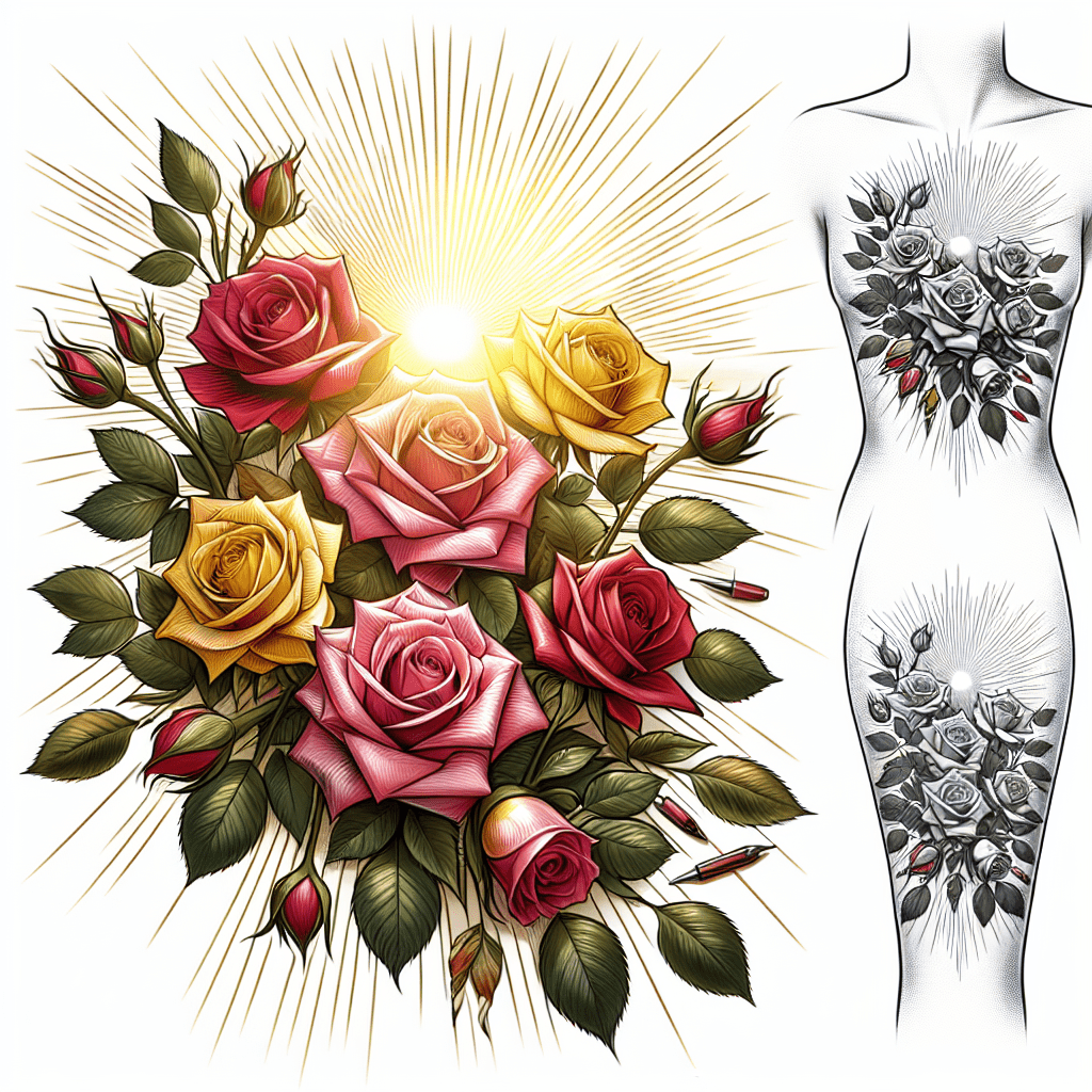 Sunlit Roses Tattoo Idea