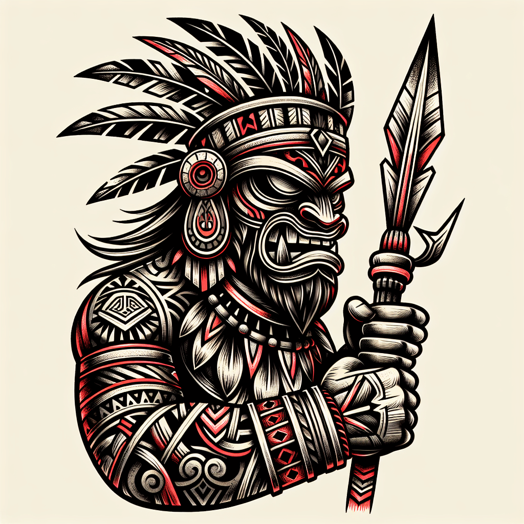 Tiki Warrior Tattoo