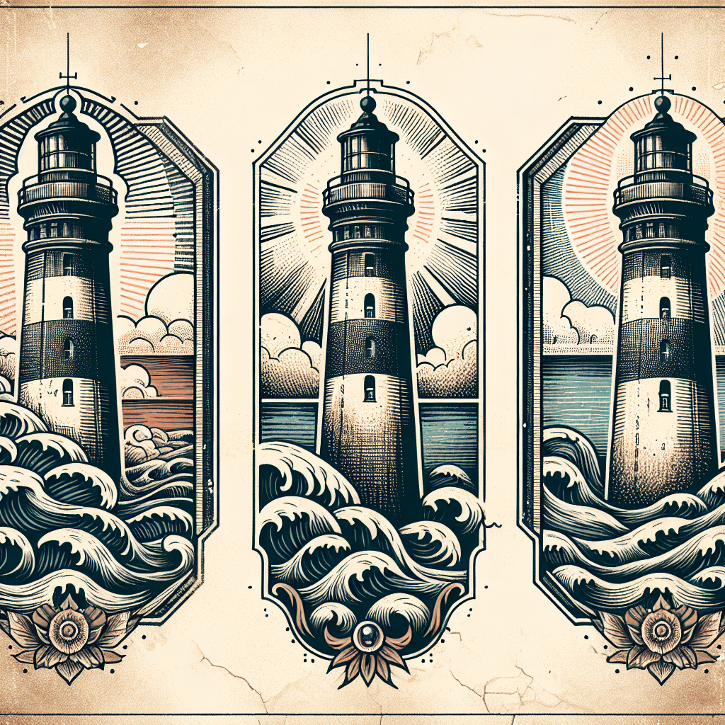 Vintage Lighthouse Tattoo