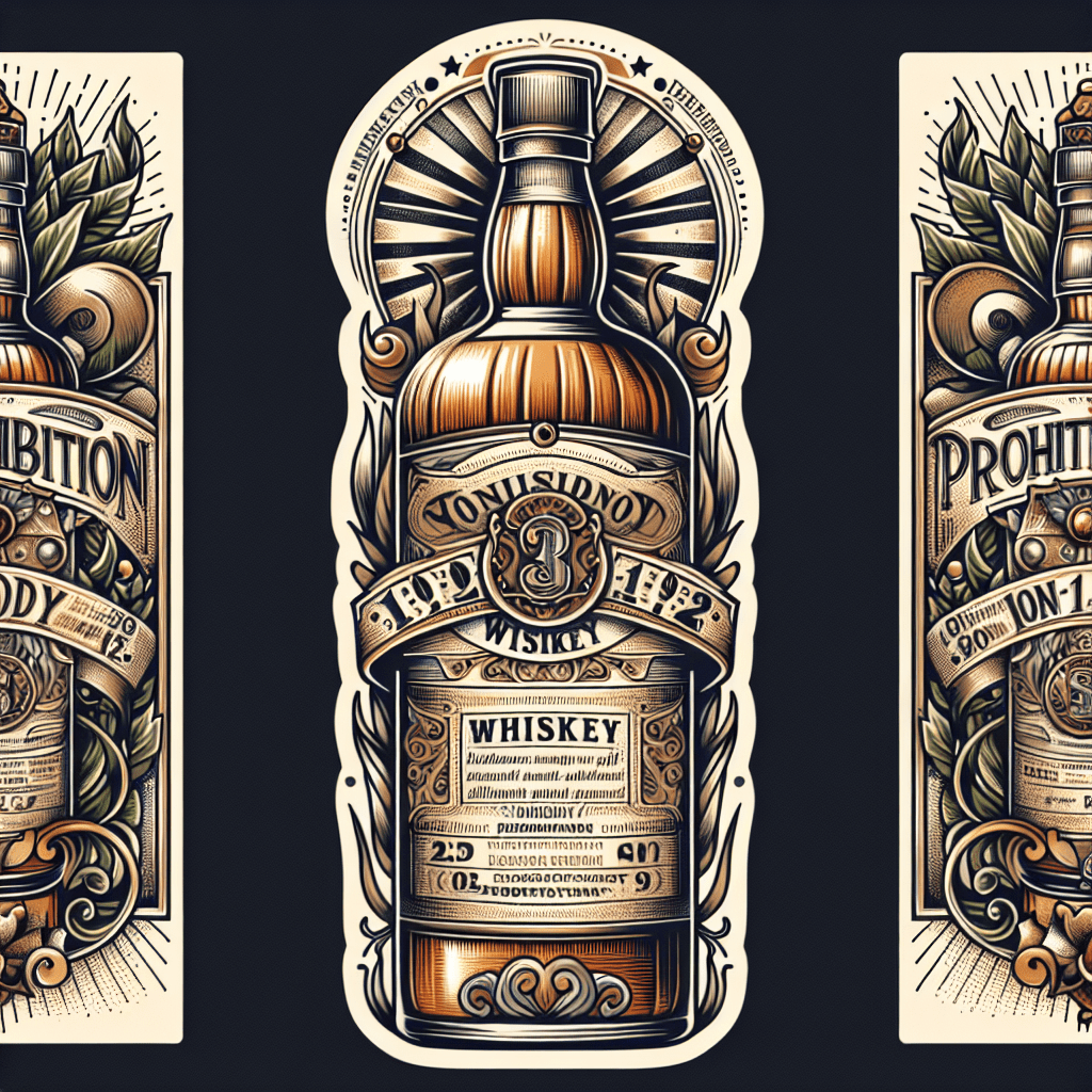 Vintage Whiskey Bottle Tattoo