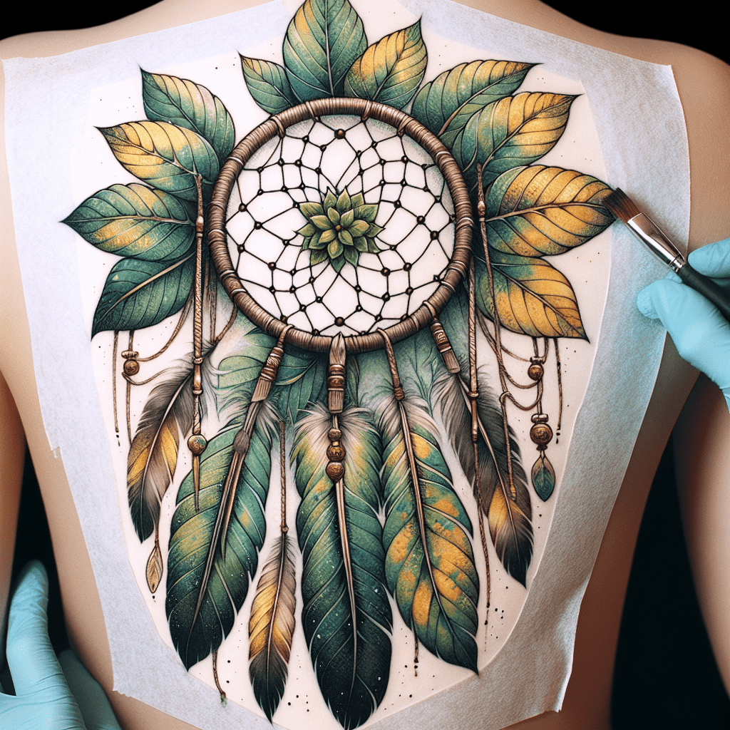 Watercolor Solana Dreamcatcher Tattoo